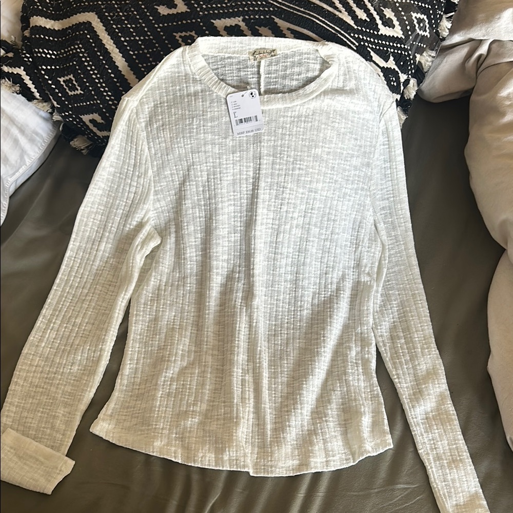 Free People Women's Cream Top